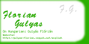 florian gulyas business card