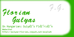 florian gulyas business card